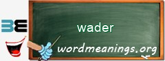 WordMeaning blackboard for wader
